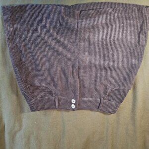 Grey Corduroy Skirt With A